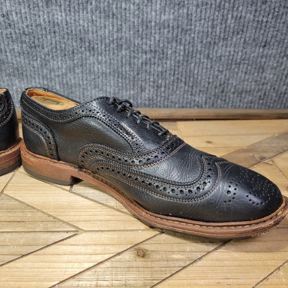 Allen Edmonds Neumok 2.0 Oxford Shoes Mens 9.5 E Brown Leather Wingtip Brogue